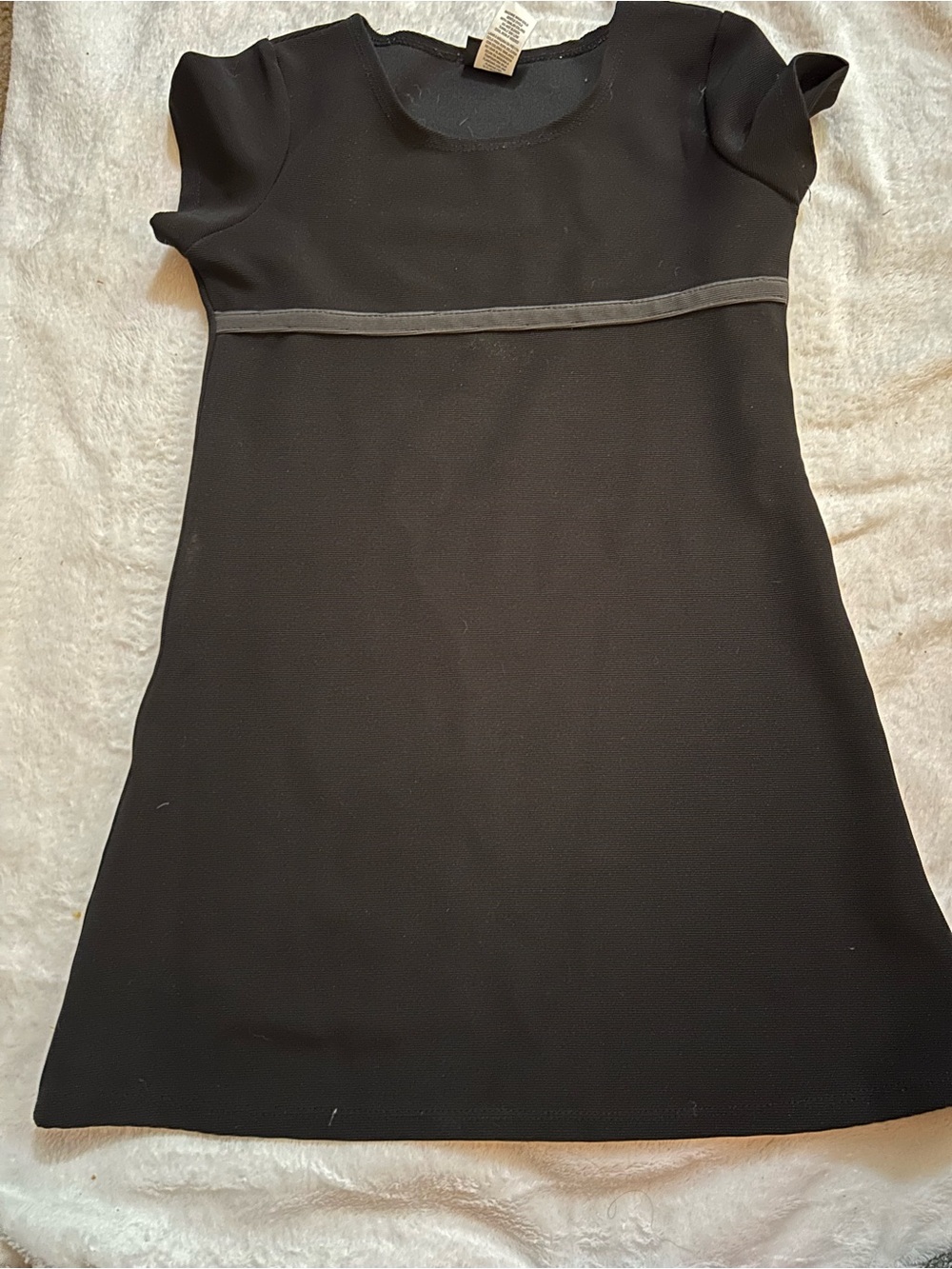 Holiday Editions Black Short-Sleeve Empire-Style Girl's Dress